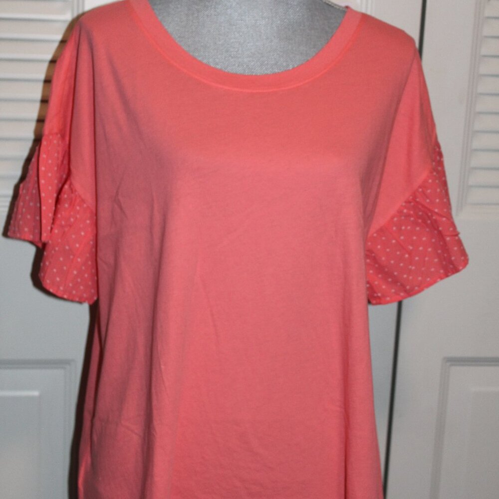 NWT Loft Top Dotted Swiss Sleeves